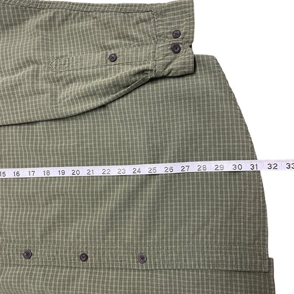 WOOLRICH SHIRT BUTTON DOWN LONG SLEEVE MENS XL CHECK LIGHT MOSS COTTON CASUAL - Picture 9 of 10